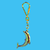 Trident Brass Dolphin Key Ring