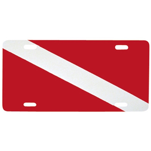 Innovative Dive Flag Metal License Plate
