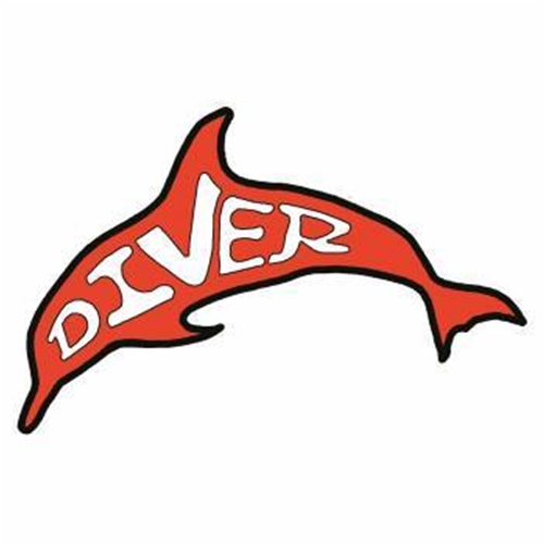 Trident Dolphin Scuba Diver Sticker