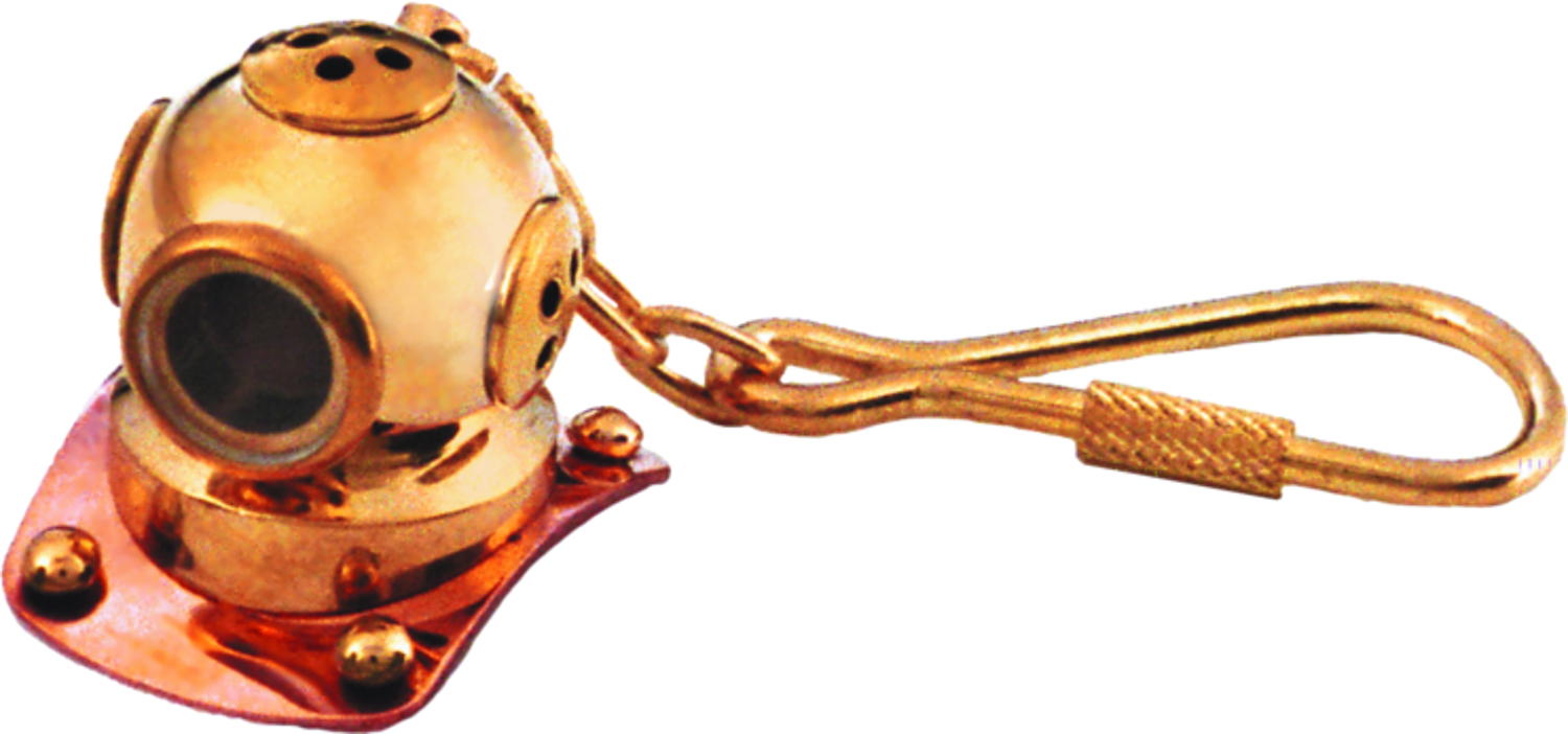 Innovative Copper &amp; Brass Dive Helmet Keychain