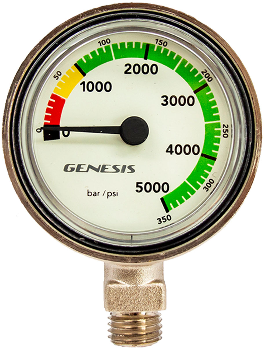 Genesis Brass Pressure Gauge PSI/BAR