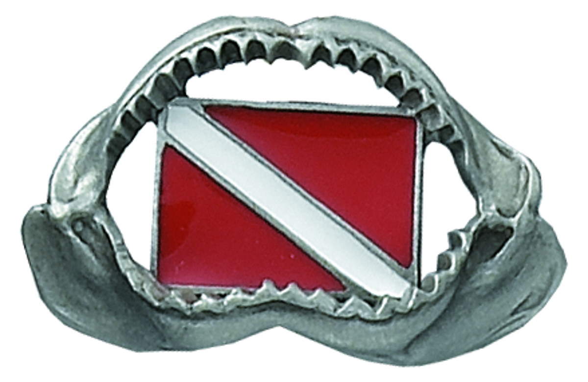 Innovative Shark Jaw  Pewter Pin
