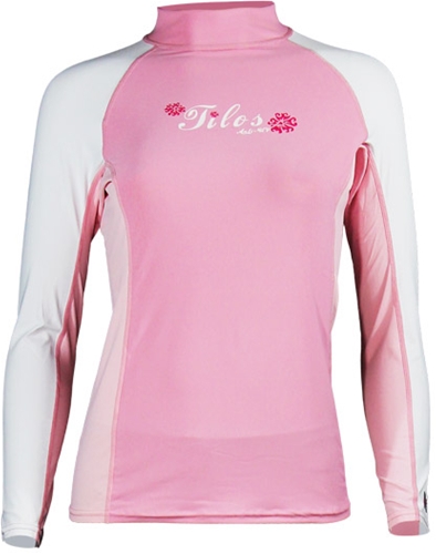 Tilos Women&#39;s Long Sleeve Form Fitting 6oz Anti-UV Rash Guard