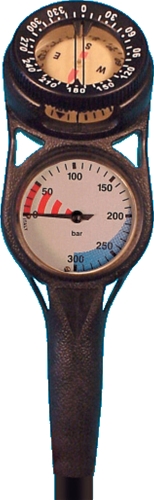 Trident Slim Line Metric Pressure Gauge and Compass Console
