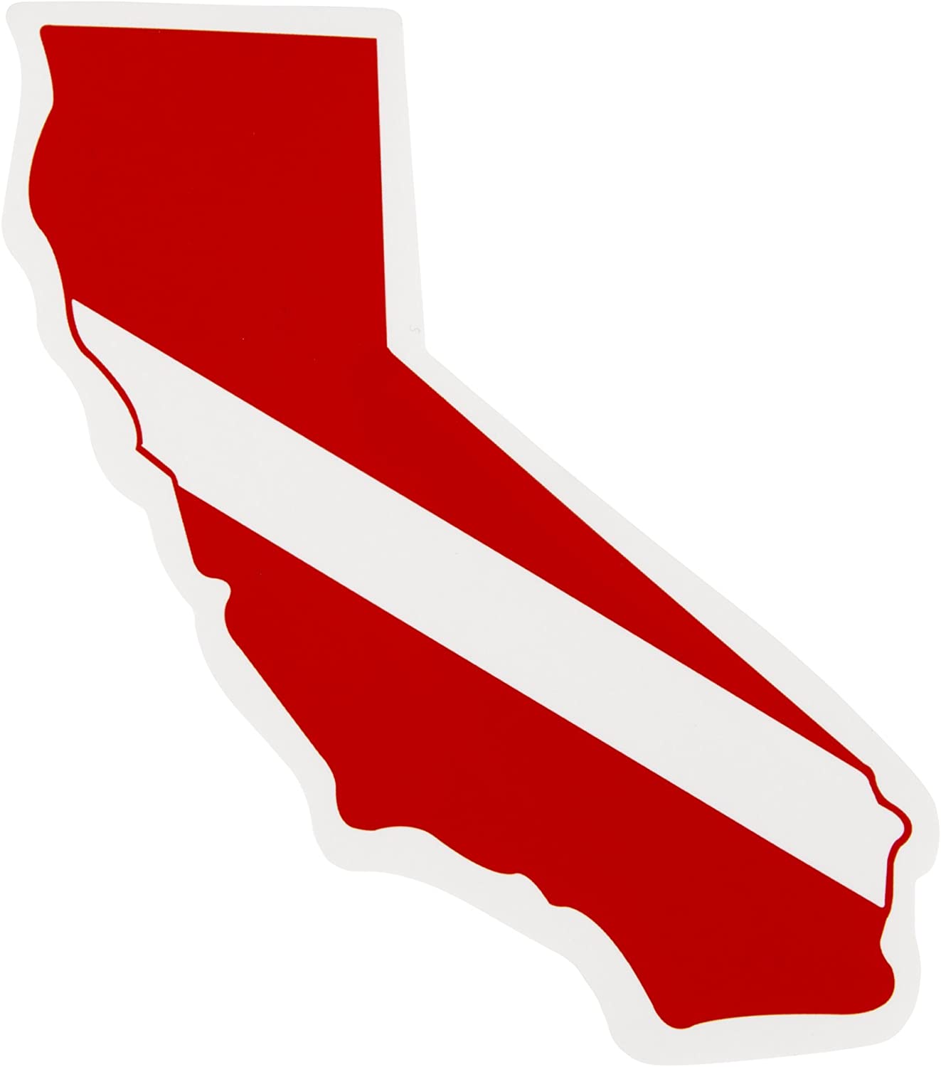 Trident Large California State Dive Flag Sticker