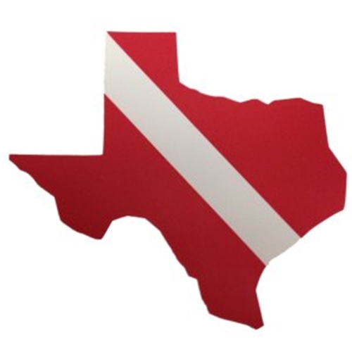 Trident Large Texas State Dive Flag Sticker