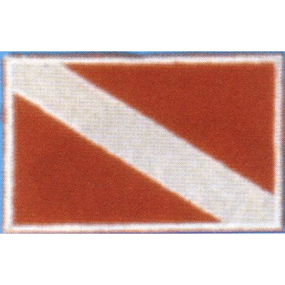 Trident Medium Dive Flag Patch 1.75 in. x 2.75 in.