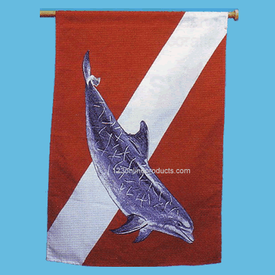 Trident Dolphin Dive Flag