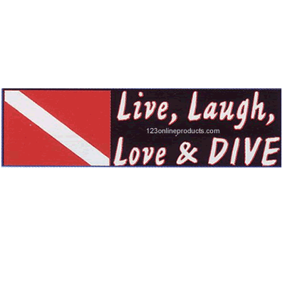 Live, Laugh, Love &amp; DIVE Bumper Sticker