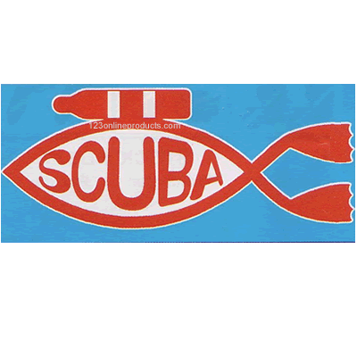Trident Scuba Diver Fish Symbol Sticker