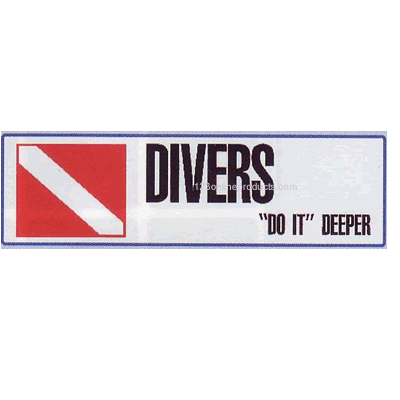 Trident Divers &#39;Do It&#39; Deeper Bumper Sticker