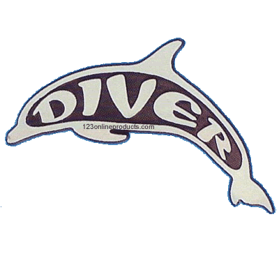 Trident Dohpin Diver Stick-On-Emblem