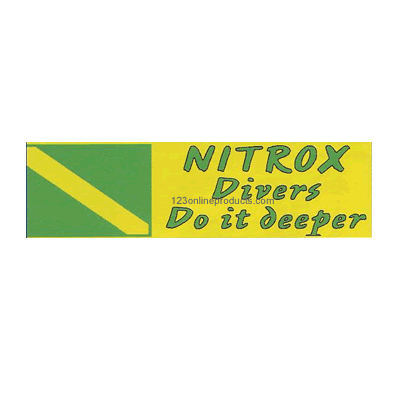 Trident NITROX Divers Do It Deeper Bumper Sticker