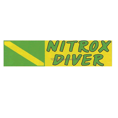 Nitrox Diver Bumper Sticker with Flag Image