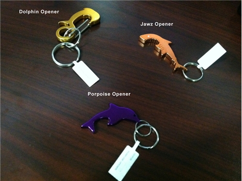 Porpoise Key Chain Aquatic Shape Bottle Openers
