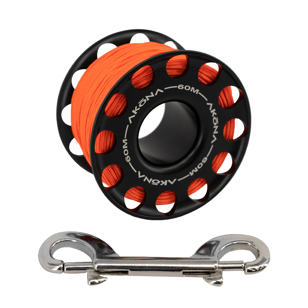 Akona Aluminum Spool 60M 200FT Black