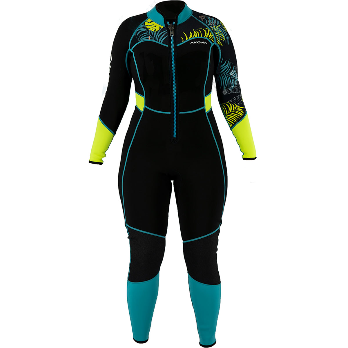 Akona 3/2mm Women&#39;s Front Zip Tropic Fullsuit