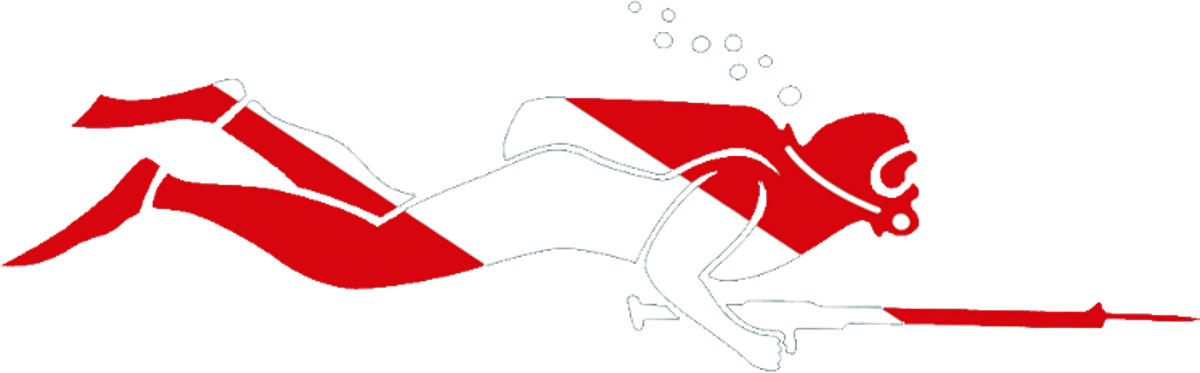 Spear Fisher Dive Flag Scuba Diving Die Cut Bumper Sticker