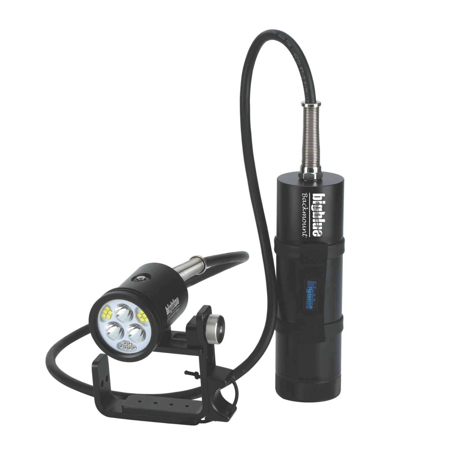 Bigblue 9000-Lumen MAX Back Mount Dual-Beam Video &amp; Tech Light
