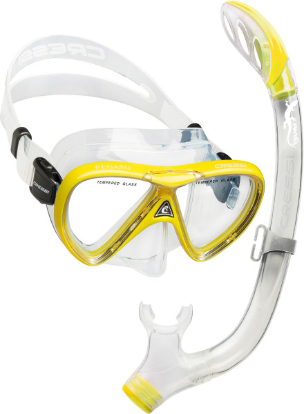 Cressi Pegaso Mask &amp; Iguana Snorkel Combo