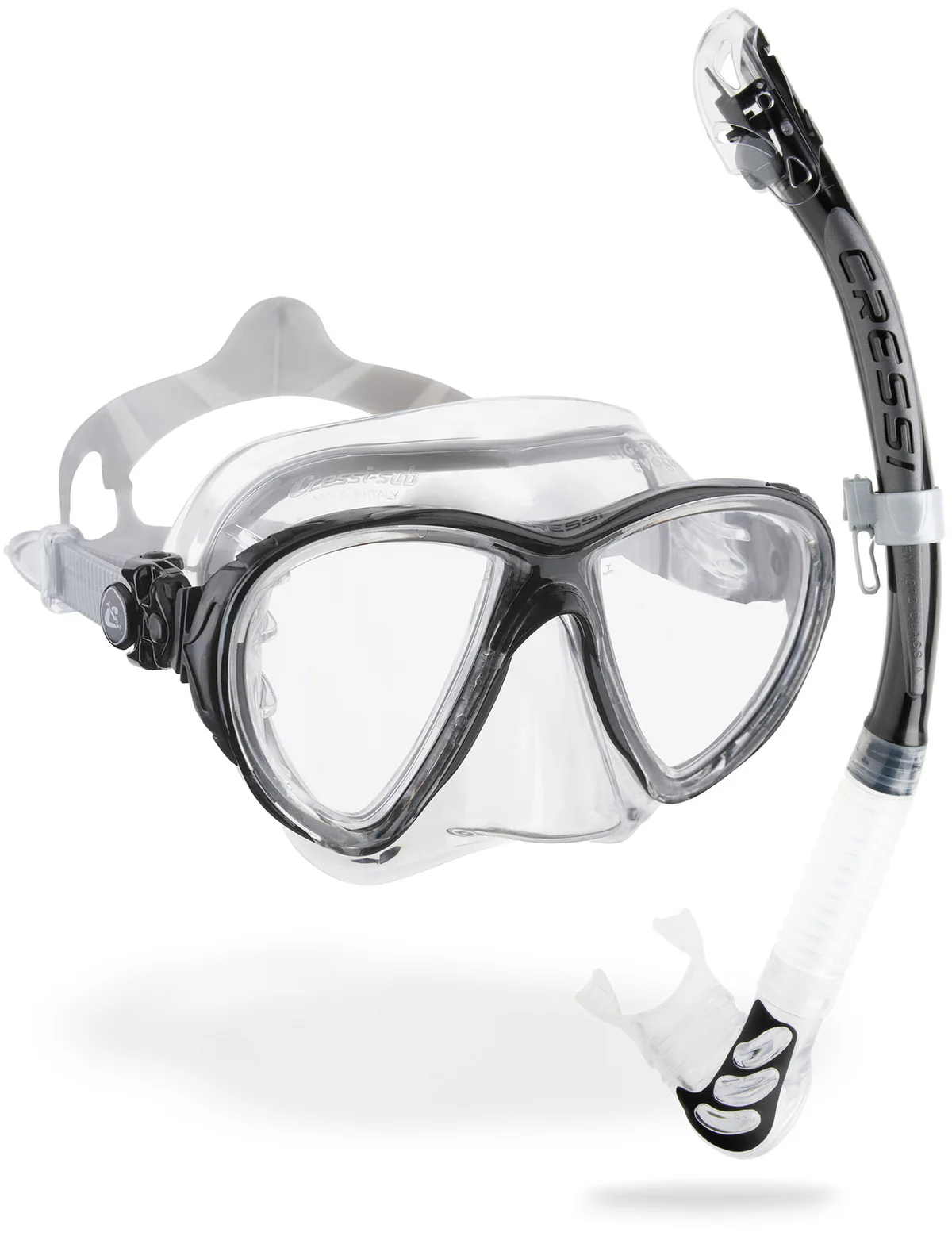 Cressi Big Eyes Evolution &amp; Alpha Ultra Dry Mask Snorkel Set