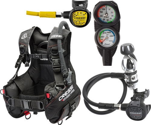 Cressi Start Pro BCD Compact Reg Gauge Dive Package