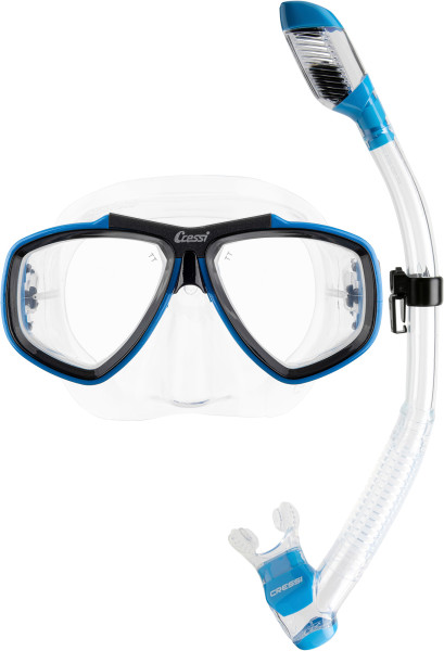Cressi Focus Mask and Supernova Dry Snokel Set