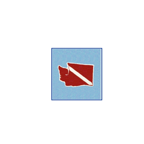 Trident Large Washington State Dive Flag Sticker