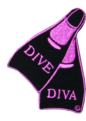 Innovative Emroidered Dive Diva Fins Patch