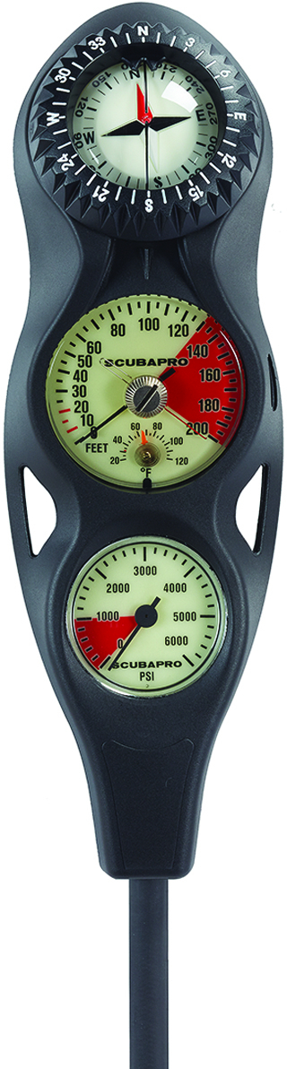 ScubaPro 3-Gauge In-line Dive Console
