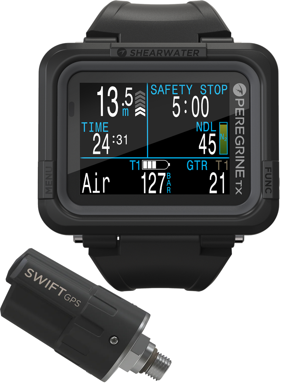 Shearwater Peregrine TX Computer with Swift GPS Transmitter