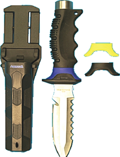 Trident Stainless Steel Blunt Tip Dive Knife with Inserts