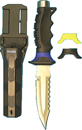 Trident Stainless Steel Sharp Tip Dive Knife with Inserts