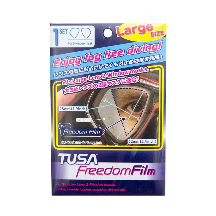 TUSA Large 2-Window Mask Anti Fog Freedom Film