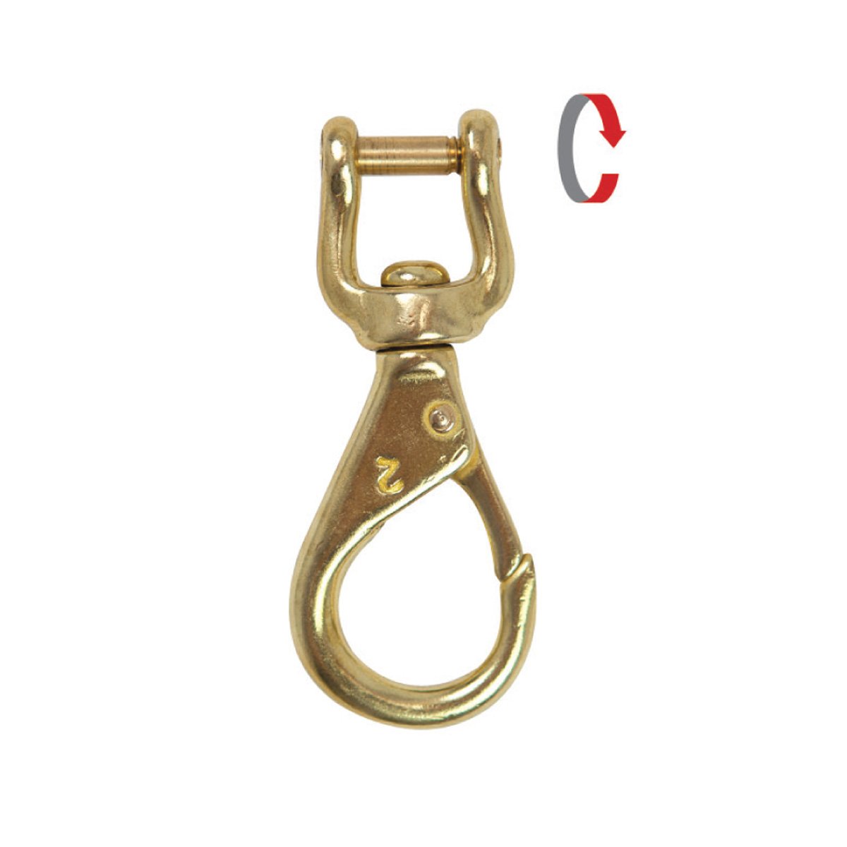 Highland 3.4in #2 Brass Shackle Snap Hook