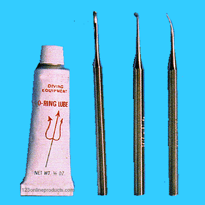 Trident Deluxe O-Ring Stainless Steel Tool Kit w/Silicone Lube