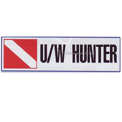 Trident U/W Hunter Scuba Diving Bumper Sticker