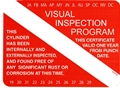 Scuba Tank Visual Inspection Sticker VIP